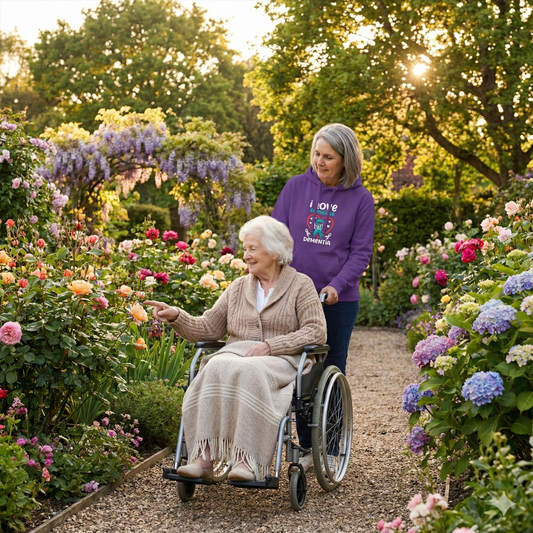 Alzheimer's awareness unisex hoodie, I LOVE SOMEONE WITH DEMENTIA.