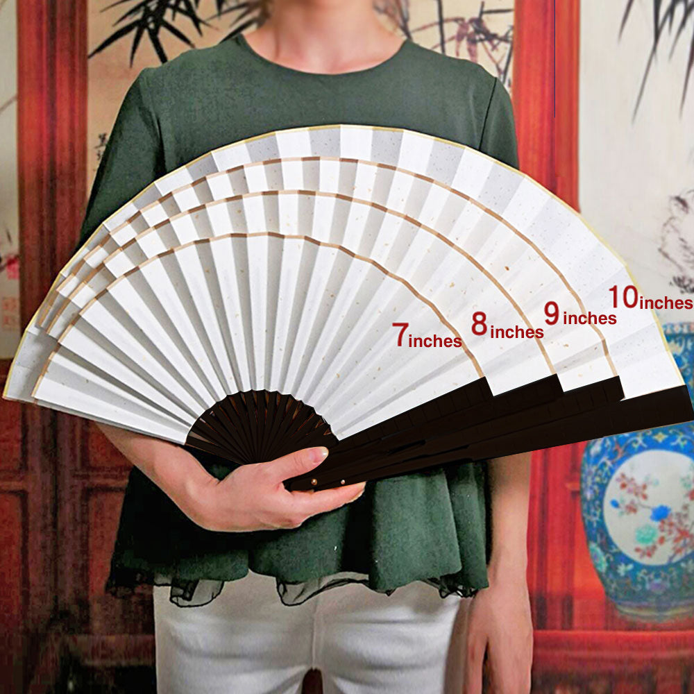 Double-side Custom Spun Silk Fan