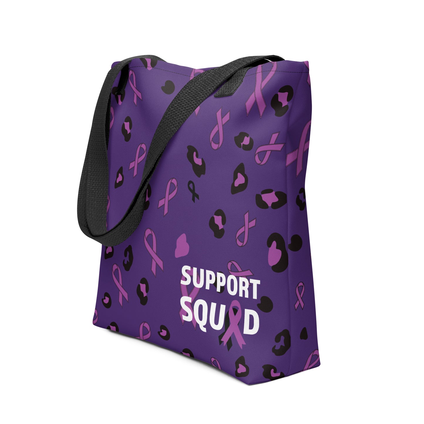 Alzheimer’s awareness tote bag, All over print design,SUPPORT SQUAD!