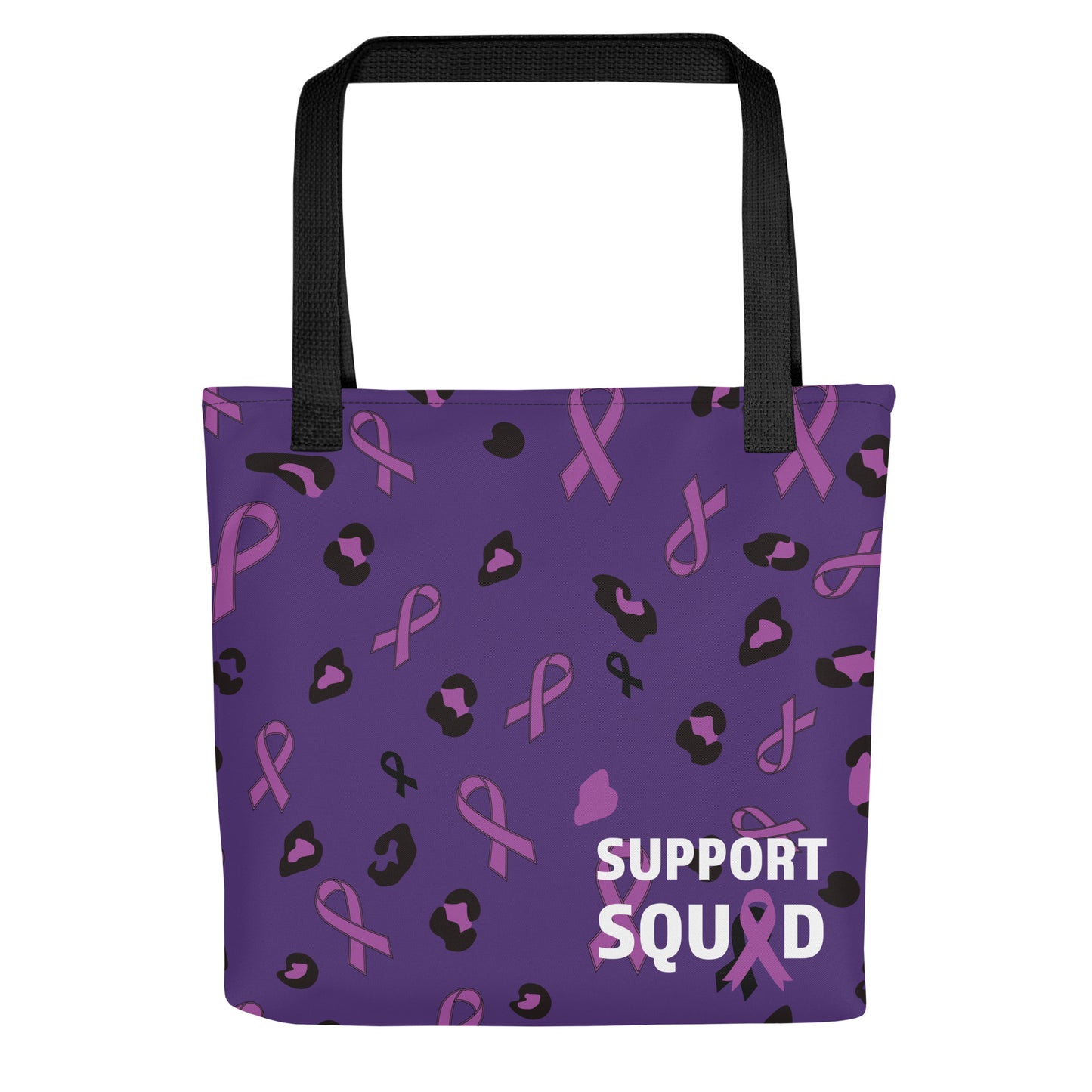 Alzheimer’s awareness tote bag, All over print design,SUPPORT SQUAD!