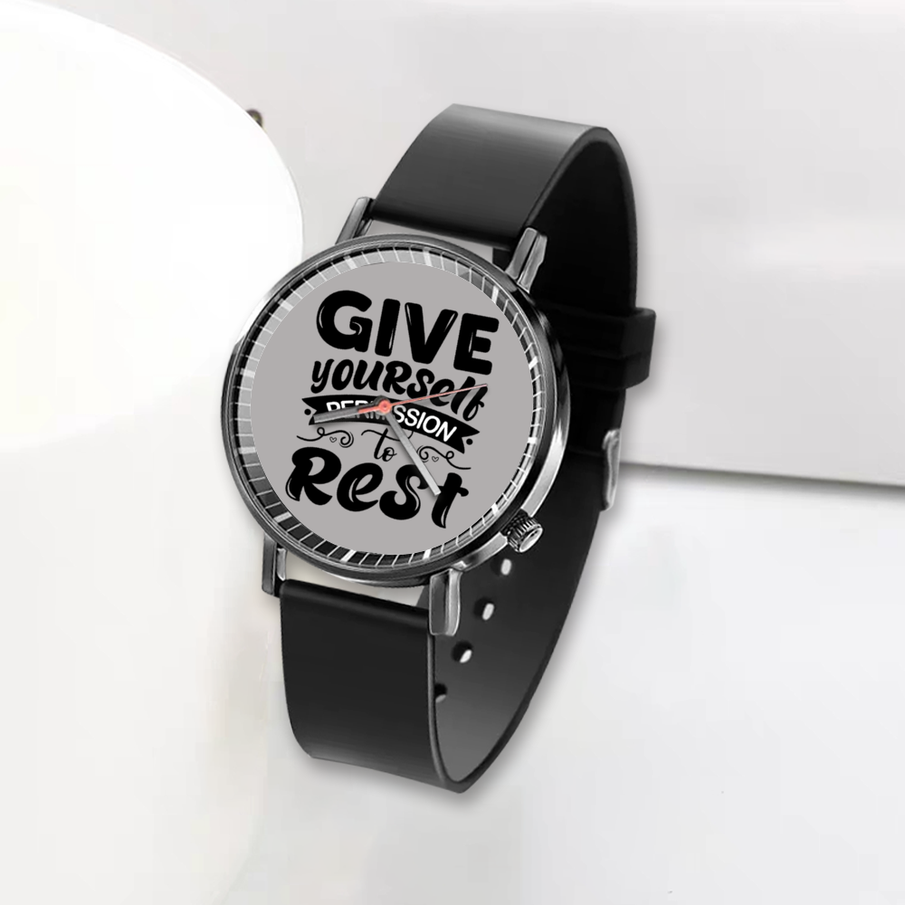 Custom 3ncouraging Watch “Give yourself permission to rest”