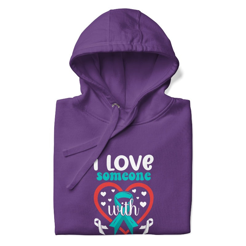 Alzheimer's awareness unisex hoodie, I LOVE SOMEONE WITH DEMENTIA.