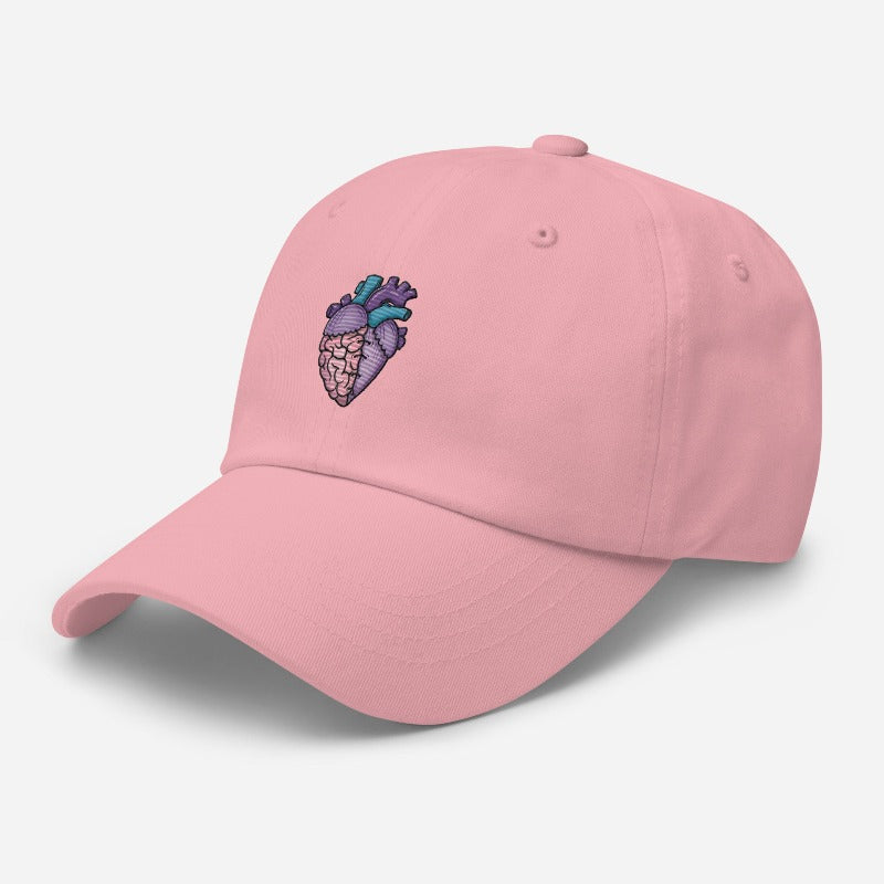 EMBROIDERED HAT. Brain & Heart love