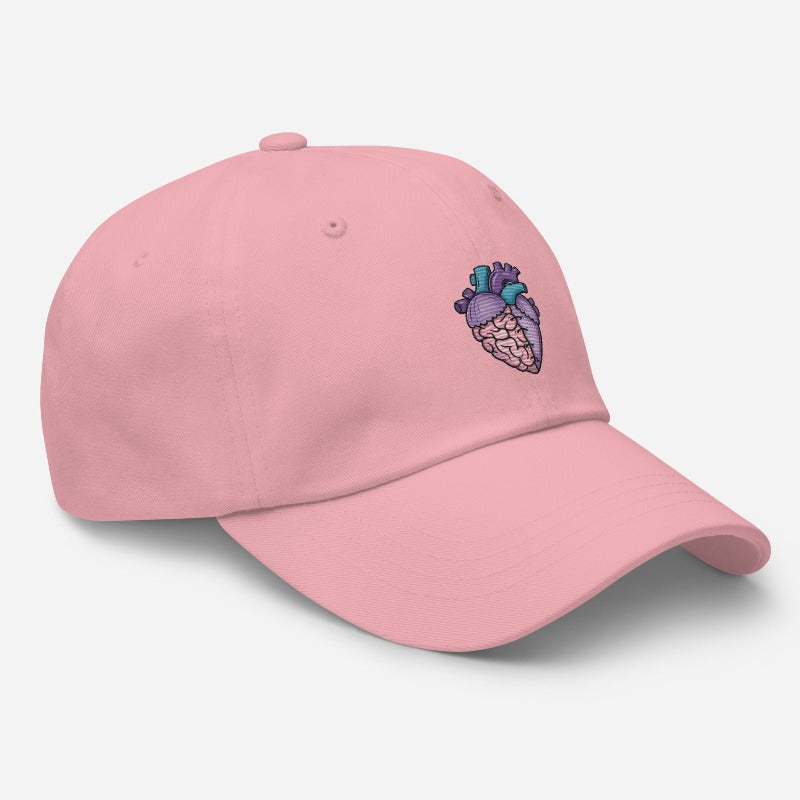 EMBROIDERED HAT. Brain & Heart love